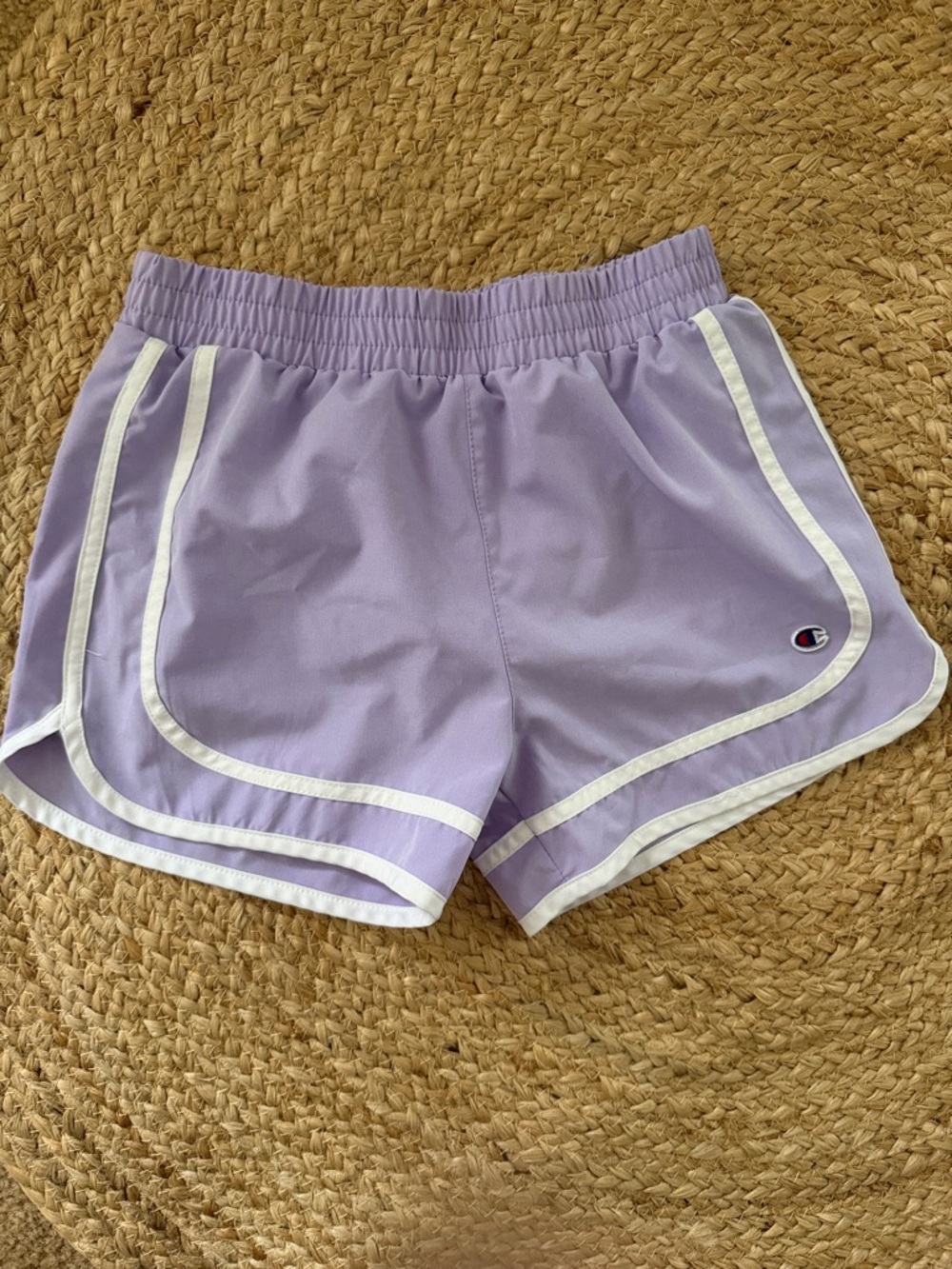 Champion Lavender Shorts with White Piping